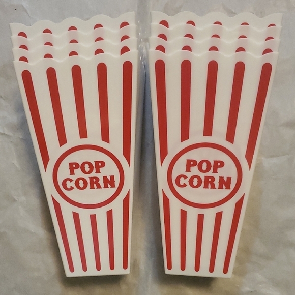 Red and White Striped Party Favor Containers Set Of 8 - Picture 1 of 3